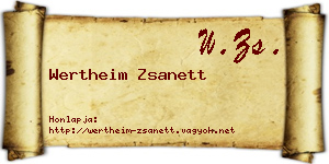 Wertheim Zsanett névjegykártya
